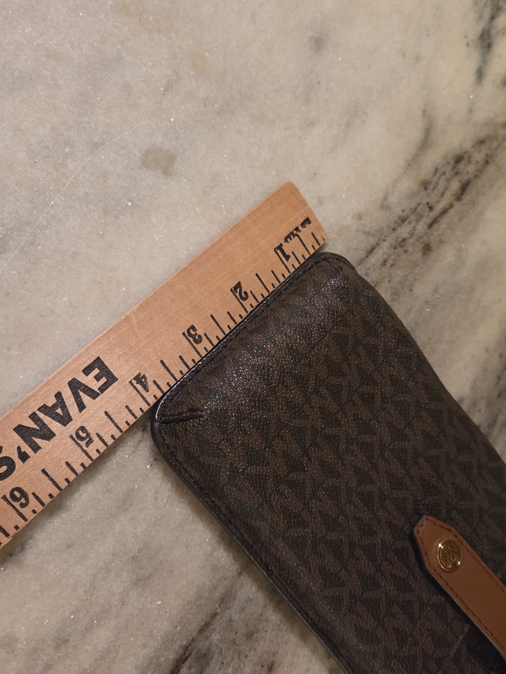 Michael Kors Brown Signature Phone Crossbody - Picture 10 of 10